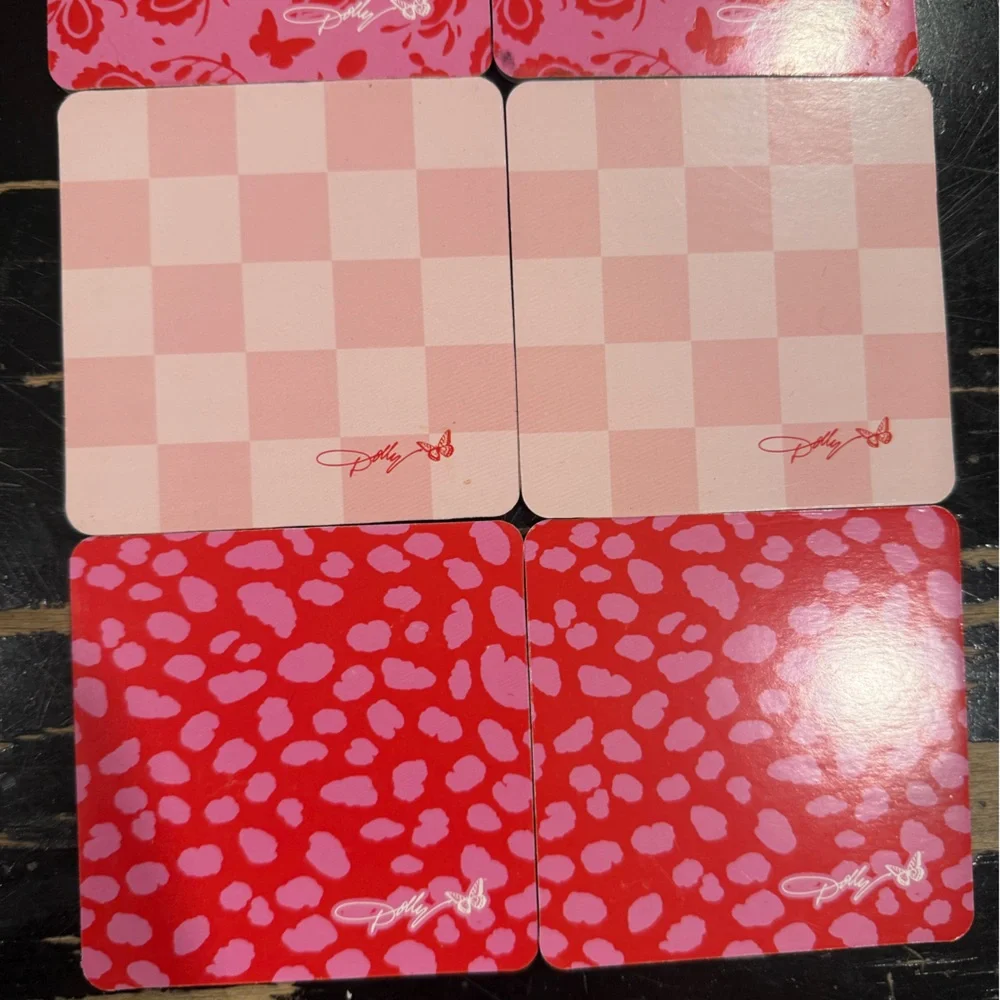 Dolly Parton Coasters Pink & Red Double-Sided Quote Vintage Photos Memorabilia